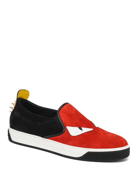 fendi slip on shoes mens balls on top|fendi flow shoes men.